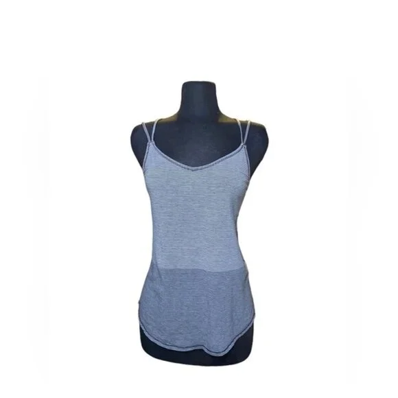 LULULEMON Breezy Strappy Back Tank Top Gray Stripe Size: 6 - Picture 7 of 8